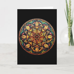 Cartão Mandalas Coloridos Meditação de Geometria Sagrada