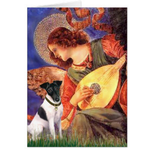 Cartão Mandolin Angel - Smooth Fox Terrier