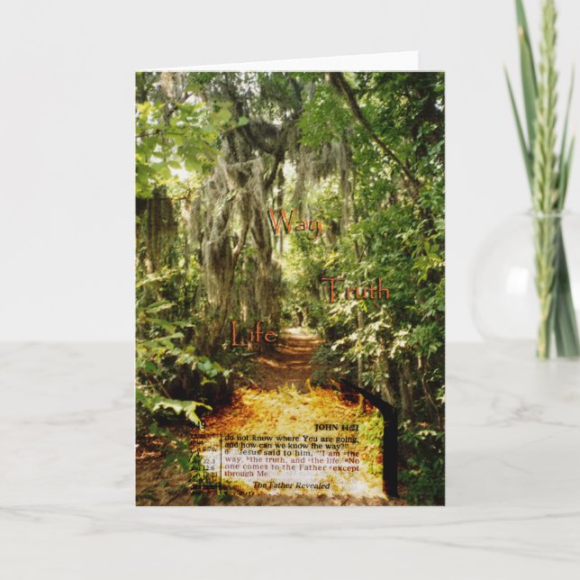 Cartão "Maneira, verdade, e vida " (Frente)