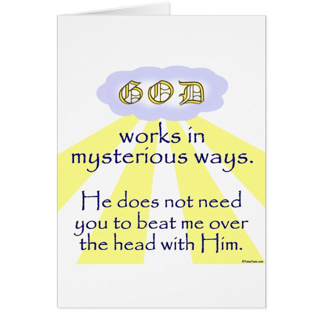 Cartão Maneiras misteriosas (Frente)