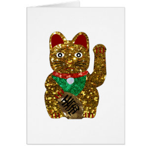 Cartão maneki neko cat