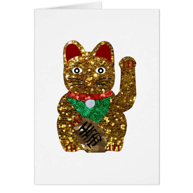 Cartão maneki neko cat (Frente)