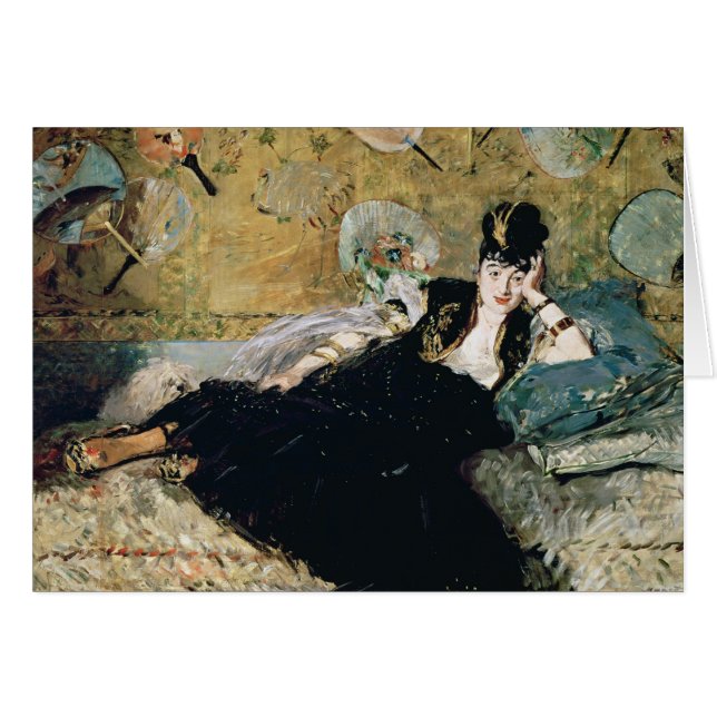 Cartão Manet | a senhora com fãs (Frente Horizontal)