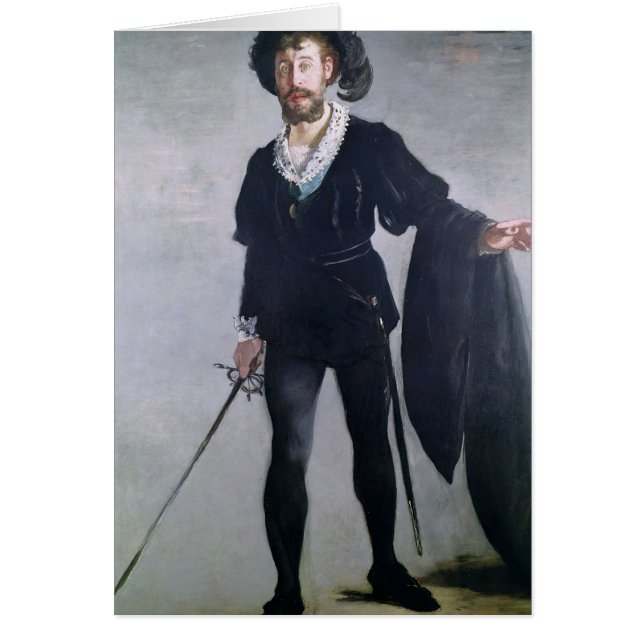 Cartão Manet | Jean Baptiste Faure as Hamlet, 1877 (Frente)