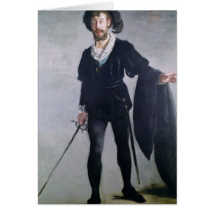 Cartão Manet Jean Baptiste Faure como Hamlet, 1877