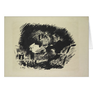 Cartão Manet   Le Corbeau, 1875