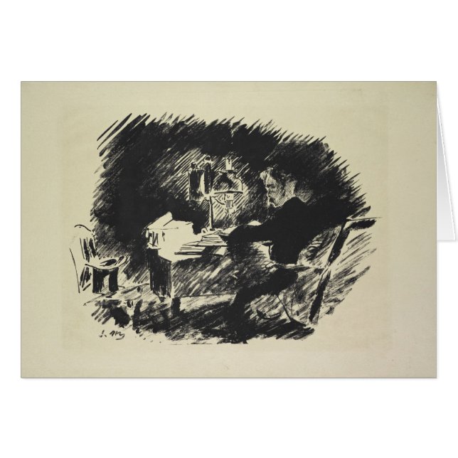 Cartão Manet | Le Corbeau , 1875 (Frente Horizontal)