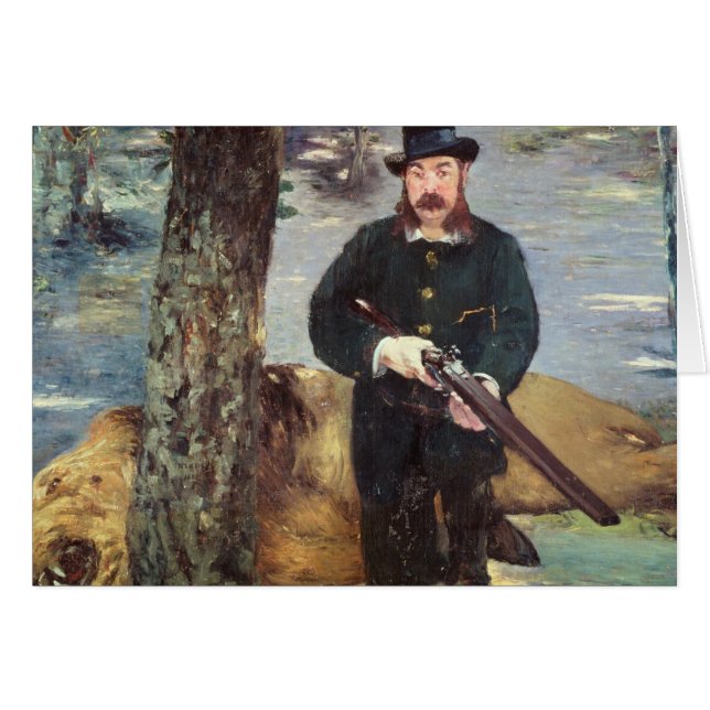 Cartão Manet | Pertuiset, Lion Hunter, 1881 (Frente Horizontal)