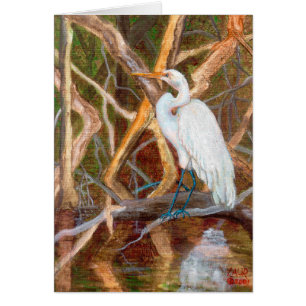 Cartão MangroveNo1Egret