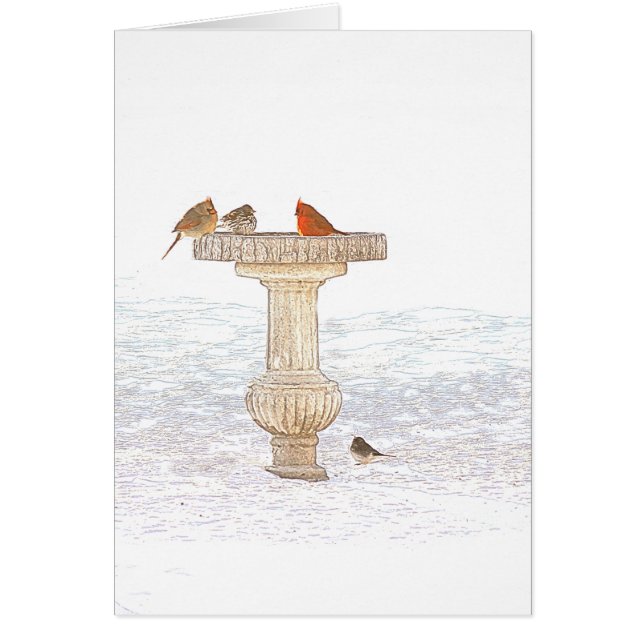 Cartão Manhã alimentando a arte digital (Frente)