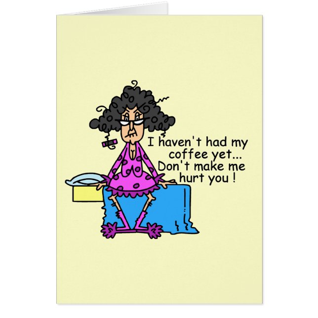 Cartão Manhã Antes do Café Humor (Frente)