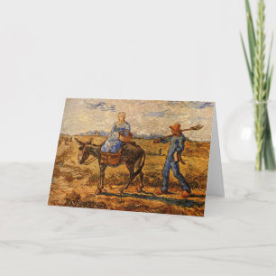 Cartão Manhã, Casal de Camponeses por Vincent van Gogh