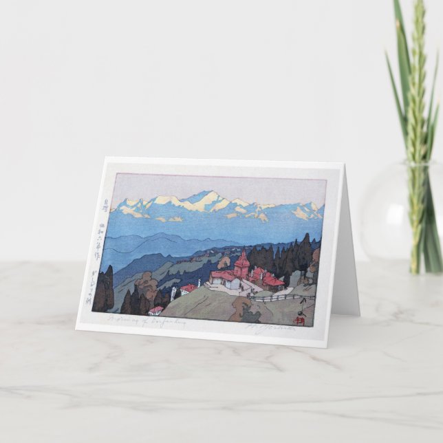 Cartão Manhã de Darjeeling, Hiroshi Yoshida (Frente)