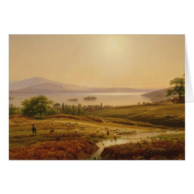 Cartão Manhã em Lago Maggiore (Frente Horizontal)