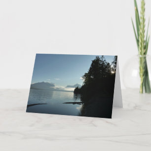 Cartão Manhã no lago McDonald no Parque Nacional Glacier