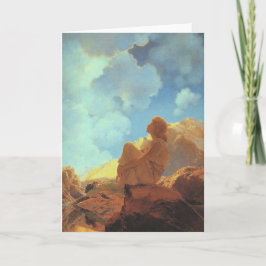 Cartão Manhã (primavera), belas artes de Maxfield Parrish