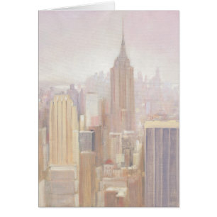Cartão Manhattan na Nova Iorque da névoa  