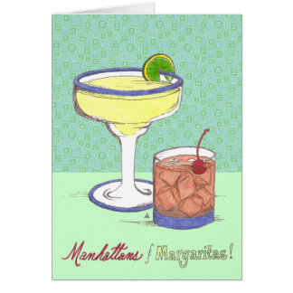 Cartão Manhattans & Margaritas | customizável