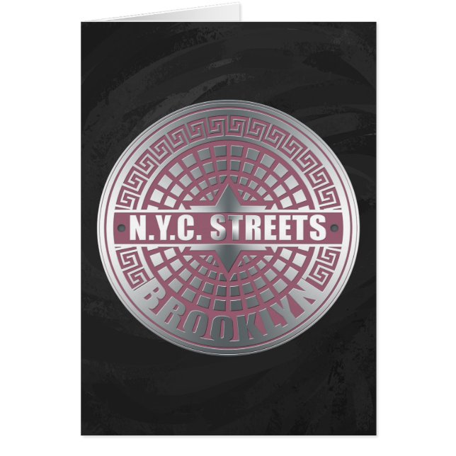 Cartão Manhole Cobrir Brooklyn (Frente)