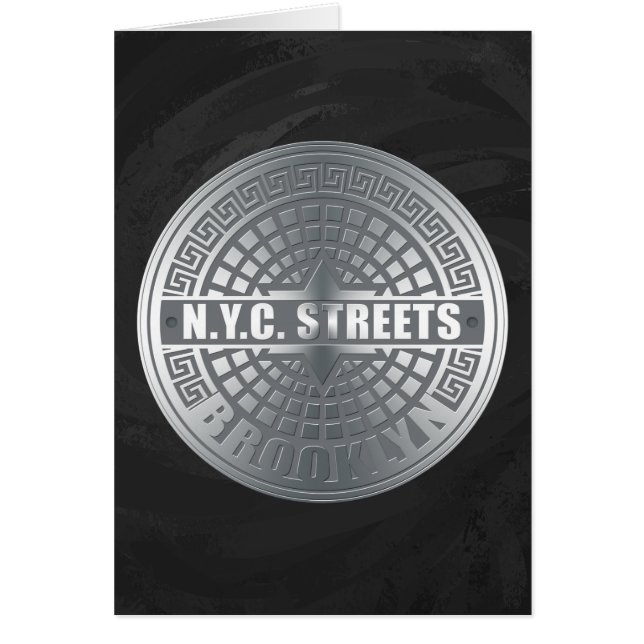 Cartão Manhole Cobrir Brooklyn (Frente)