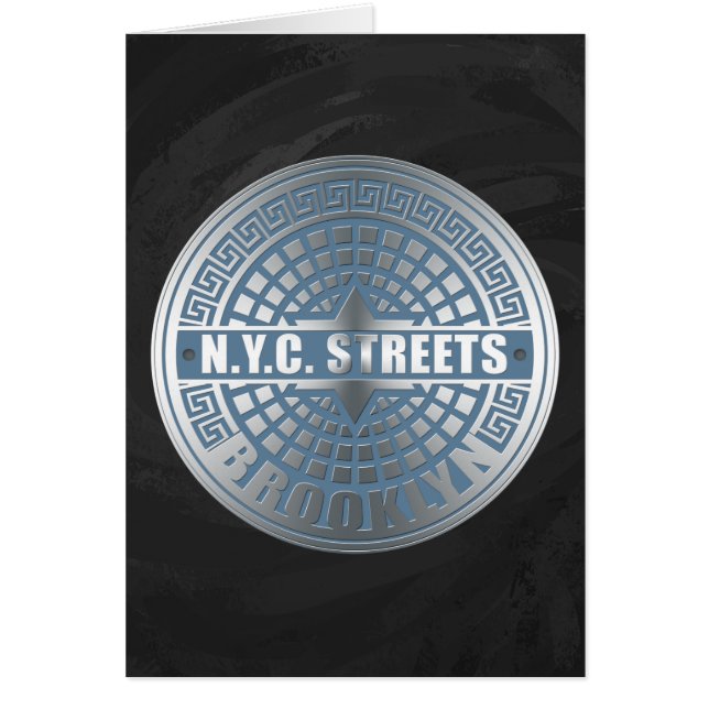 Cartão Manhole Cobrir Brooklyn (Frente)