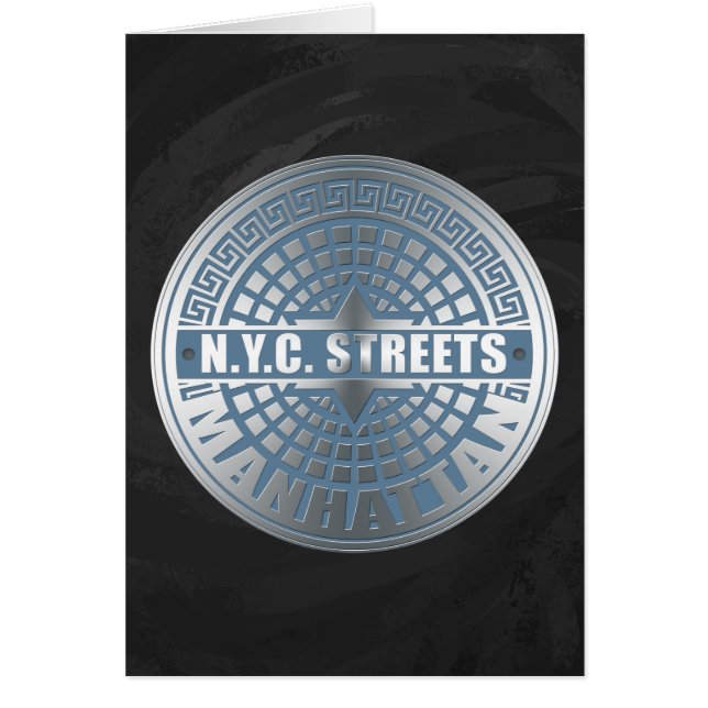 Cartão Manhole Cobrir Manhattan (Frente)