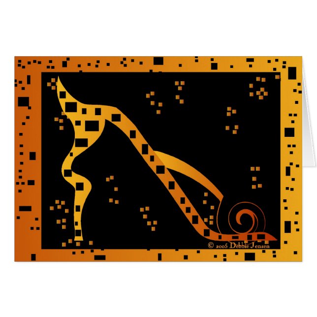 Cartão Mania V dos calçados por Debbie Jensen (Frente Horizontal)