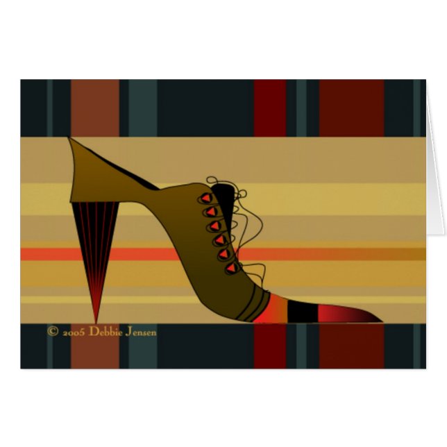 Cartão Mania VIII dos calçados por Debbie Jensen (Frente Horizontal)