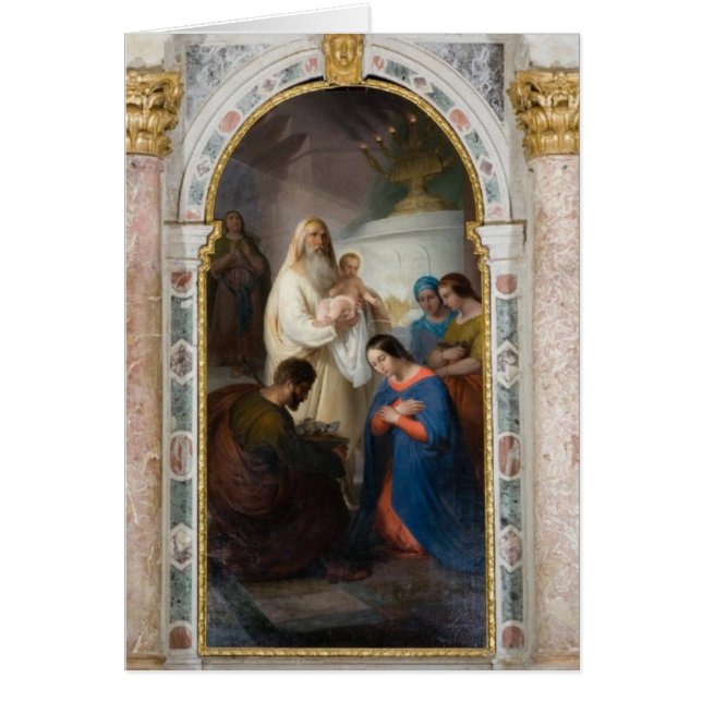 Cartão Manifestação religiosa católica ao Templo de Jesus (Frente)