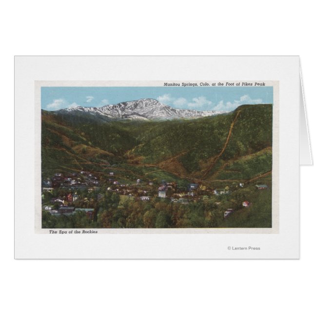 Cartão Manitou Primavera, CO - O Spa das Rockies (Frente Horizontal)