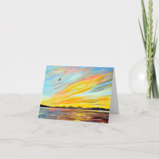 Cartão Manning Ferry View Painting (Frente)