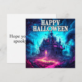 Cartão Mansão Assombrada de Halloween Sinister