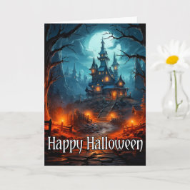 Cartão Mansão Velho Feliz Halloween