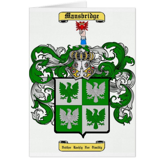 Cartão Mansbridge (Frente)