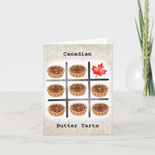 Cartão Manteiga Canadiana Tarts Engraçados E Canadianos T (Frente)