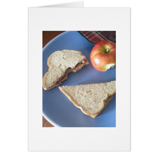 Cartão Manteiga & geléia de amendoim em minha barriga (Frente)