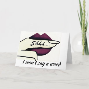 CARTÃO **MANTENDO A SUA IDADE SECRETA** *** IRMÃ**