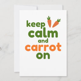 Cartão Mantenha a Calma e a Cenoura Ativa