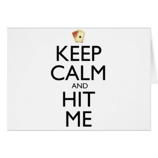 Cartão Mantenha a calma e bata-me