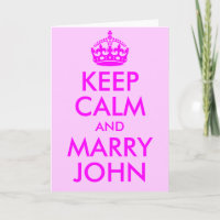 Mantenha a Calma e Case com John Card