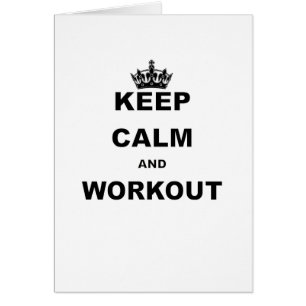 CARTÃO MANTENHA A CALMA E O EXERCÍCIO