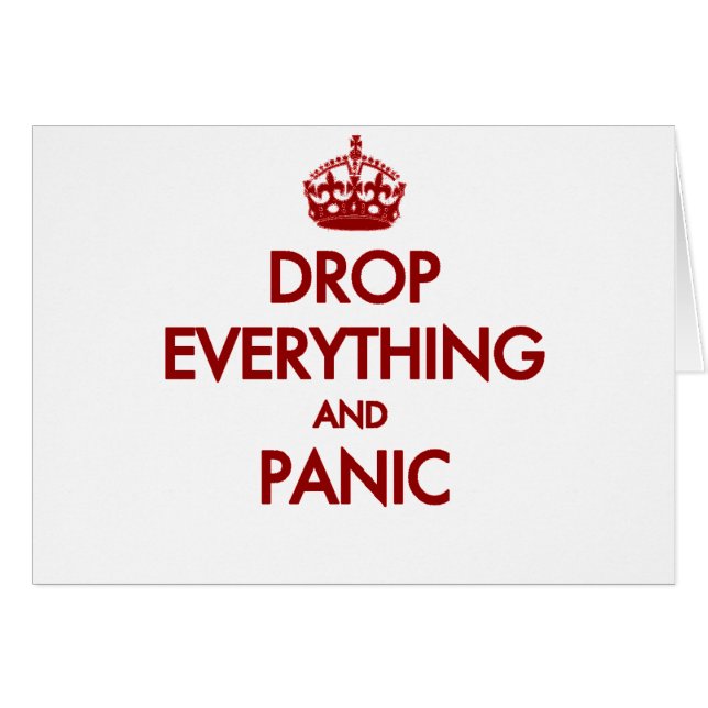 Cartão Mantenha a calma? Pfft! (Frente Horizontal)