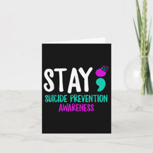 Cartão Mantenha a Prevenção ao Suicídio Semicolon Mental