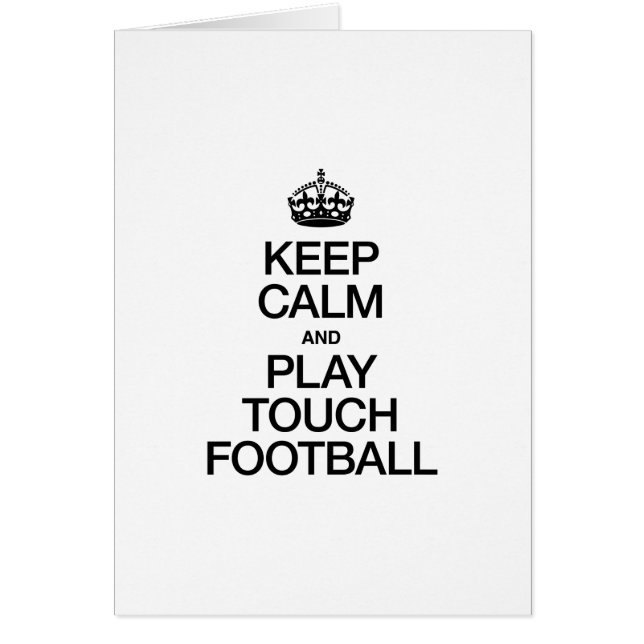 CARTÃO MANTENHA CALMA E TOQUE FUTEBOL (Frente)
