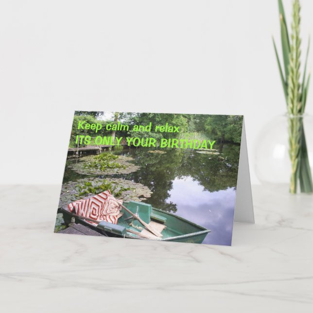 Cartão Mantenha calma, humilde (Frente)