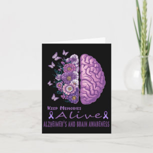 Cartão Mantenha Memórias Vivas Borboletas Roxas Heimerhei