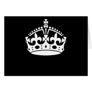 Cartão Mantenha o símbolo CROWN em preto