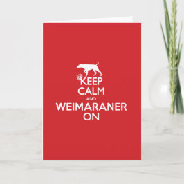 CARTÃO MANTENHA O VAZIO CALMO DE WEIMARANER NOTECARDS