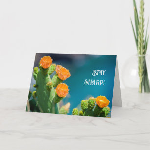Cartão Mantenha-se afiado - Foto de aniversário da Flor d
