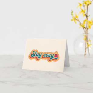 Cartão Mantenha-se cozido Mug de café ou cacau quente, Es